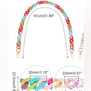 Colorful Acrylic Replacement Bag Chain Strap